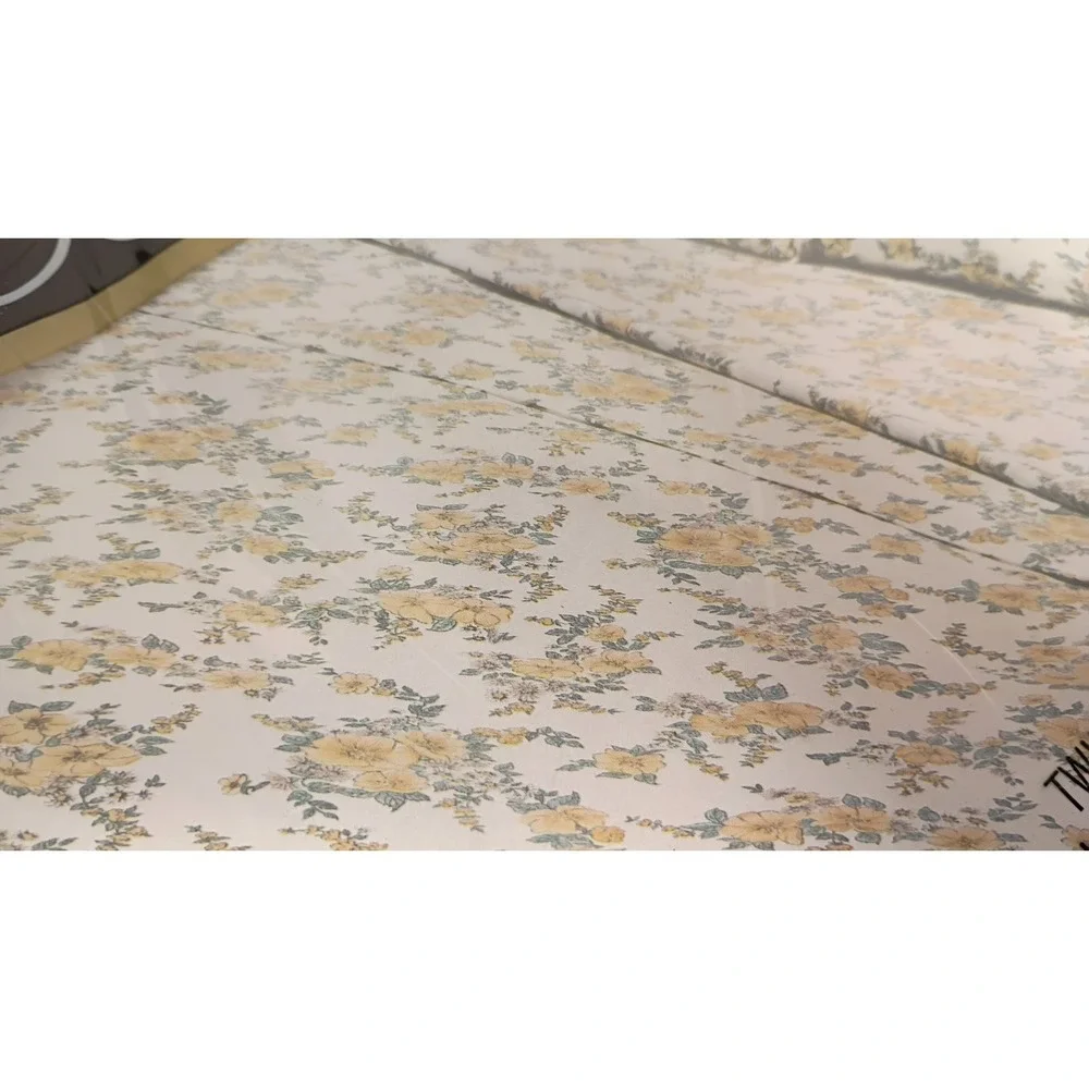NOS Vintage Cannon Monticello Flower Clusters Floral Twin Flat Top Sheet 66X96